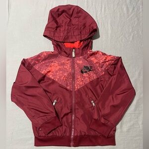 Nike Youth little kid Maroon Burgundy Windbreaker lightweight Jacket Sweater (6)